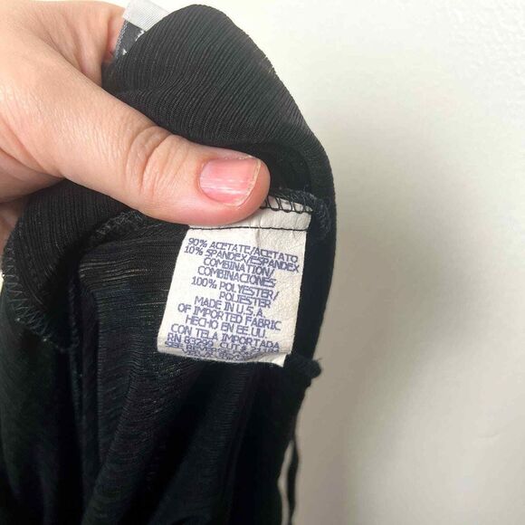 Vintage Y2K Jump Apparel Co Made in USA Black Sparkle Formal Dress Size 3/4 - Picture 7 of 7